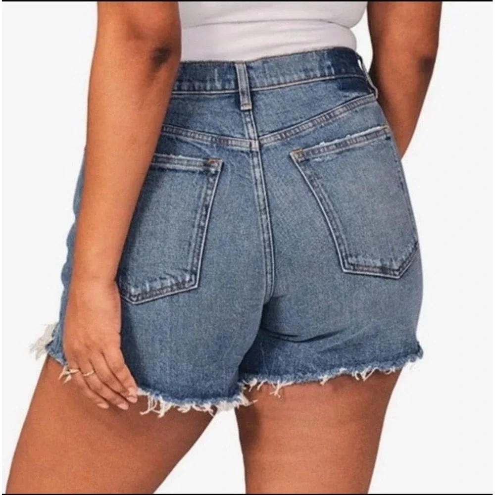 Abercrombie and Fitch‎ Women's Annie High Rise Shorts Blue Size 00